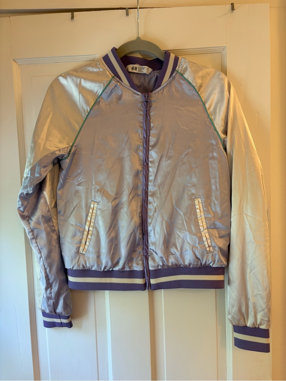 H&M Lavender Miami Bomber Jacket